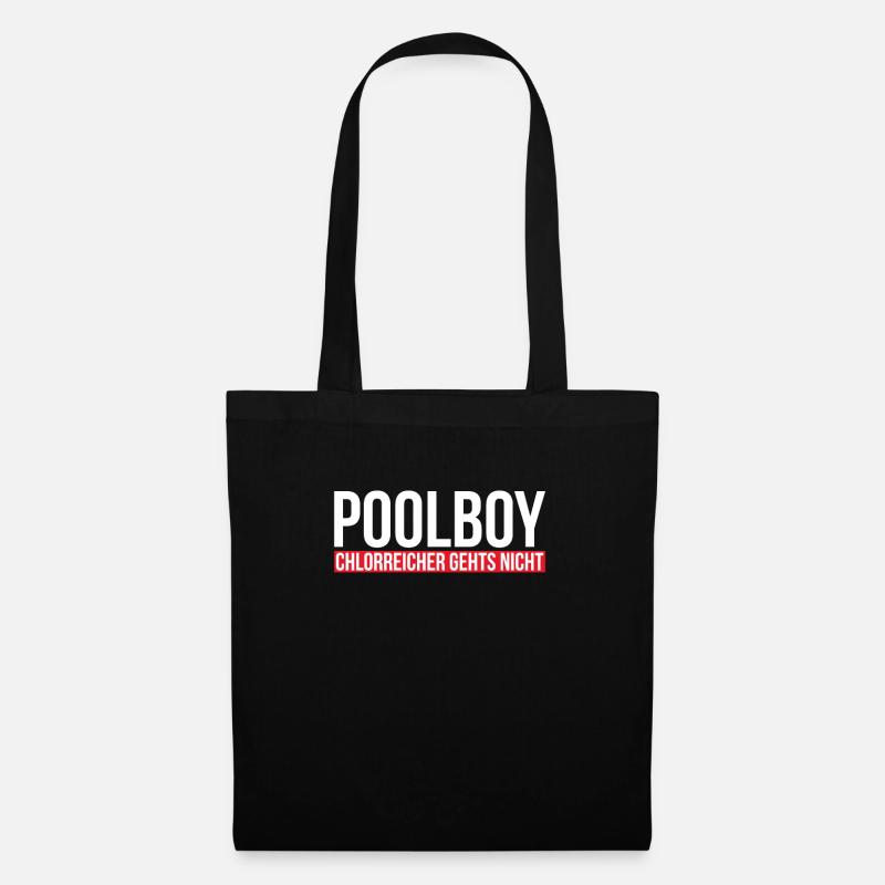 Rettungsschwimmer Bademeister Poolboy Schwimmbad - Stoffbeutel - Schwarz