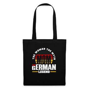 German Germany German Flag Mothers Day - Stoffbeutel - Schwarz - Vorne