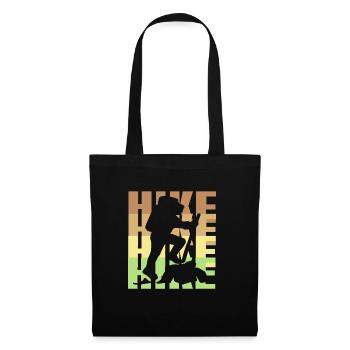 Retro HIKE Awesome Hiking T-Shirt Present Gift - Tote Bag - black - Front