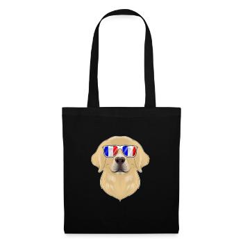 Labrador France Sunglasses I French Flag - Stoffbeutel - Schwarz - Vorne