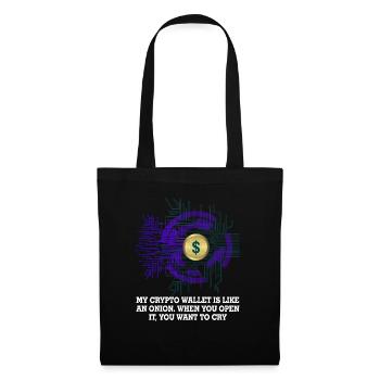 Crypto Wallet Funny Cryptocurrency Quote - Tote Bag - black - Front