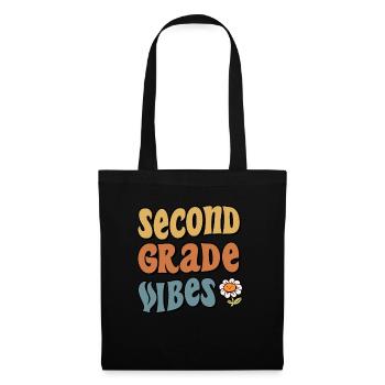 Second Grade Vibes 2nd Grade Team Back To School - Tote Bag - black - Front