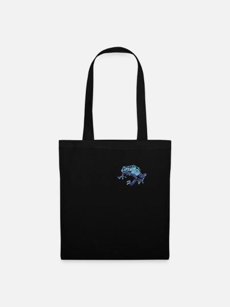 Pfeilgiftfrosch I Kröte Frosch Motiv für Amphibien - Stoffbeutel - Schwarz