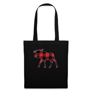 Buffalo Plaid Moose Matching Family Christmas - Tote Bag - black - Front
