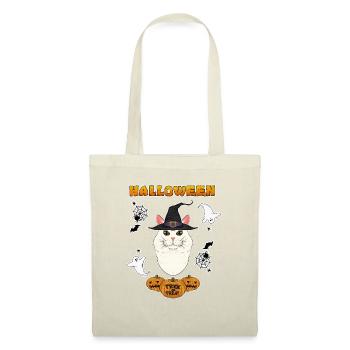Turc Angora Cat Lover I Joyeux Halloween - Sac en tissu - nature - Devant