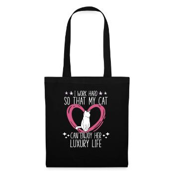 Funny Cat Saying Cat Owner Cats Motif - Tote Bag - black - Front