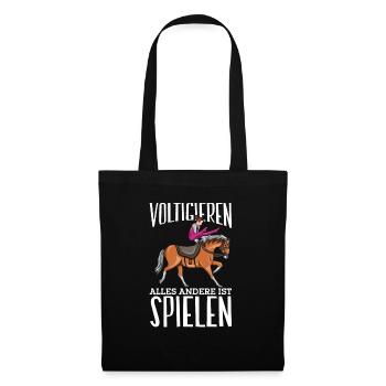 Voltigieren - Stoffbeutel - Schwarz - Vorne
