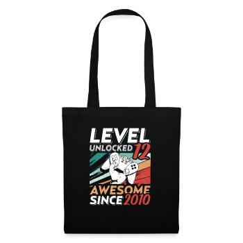 Level 12 Birthday 12 Year Old 2010 Gaming Video - Tote Bag - black - Front