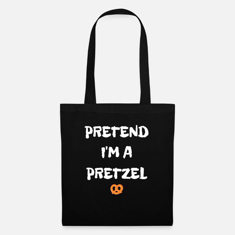 Tu so, als wäre ich eine Brezel, lustige Brezel - Stoffbeutel - Schwarz