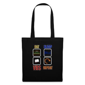Eat Sleep VBS Repeat Bible School Jesus Christ - Tote Bag - black - Front