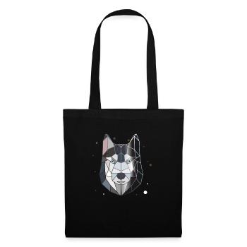 Husky Polygon - Stoffbeutel - Schwarz - Vorne