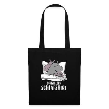 Chemise de couchage officielle Hippo Pyjamas - Sac en tissu - noir - Devant