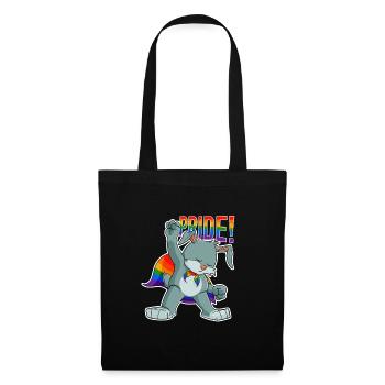 Rabbit I LGBTQ Flag I Rainbow Flag I Gay Pride - Stoffbeutel - Schwarz - Vorne