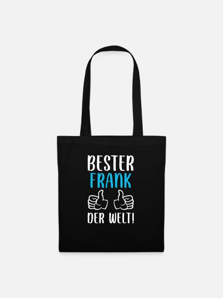 Frank Vorname Name Geburtstag - Stoffbeutel - Schwarz
