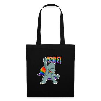 Hippo I LGBTQ Flag I Rainbow Flag I Gay Pride - Stoffbeutel - Schwarz - Vorne