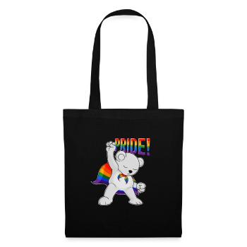 Polar Bear I LGBTQ Flag I Rainbow Flag I Gay Pride - Tote Bag - black - Front