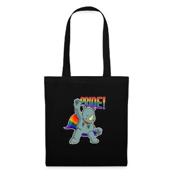 Rhino I LGBTQ Flag I Rainbow Flag I Gay Pride - Tote Bag - black - Front