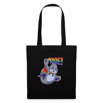 Seal I LGBTQ Flag I Rainbow Flag I Gay Pride - Stoffbeutel - Schwarz - Vorne