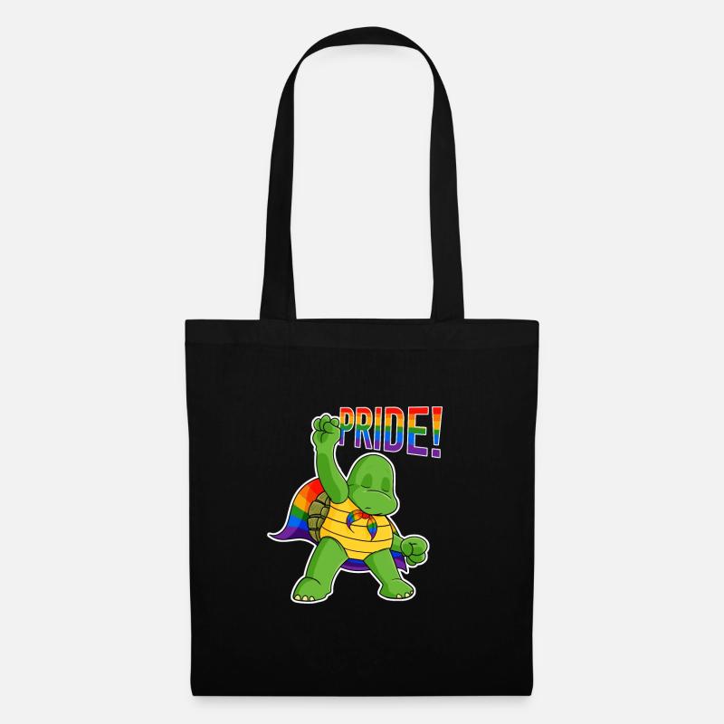Turtle I LGBTQ Flag I Rainbow Flag I Gay Pride - Stoffbeutel - Schwarz