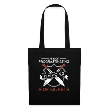I Don't Hesitate, I Make Side Quests RPG Table - Tote Bag - black - Front