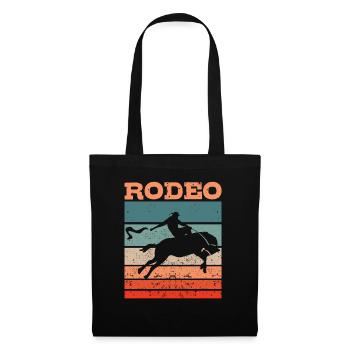 Cowboy Rodeo Western Bull Rider Bucking Riding - Tote Bag - black - Front