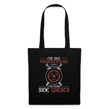 I Don't Hesitate, I Make Side Quests RPG Table - Tote Bag - black - Front