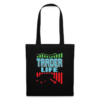 Trader Life Awesome Retro Bear Cycle T-Shirt - Tote Bag - black - Front