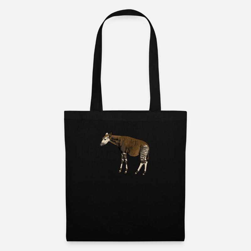 Okapi I Waldgiraffe aus dem Regenwald für - Stoffbeutel - Schwarz