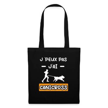 je peux pas j'ai canicross cadeau canicross - Sac en tissu - noir - Devant