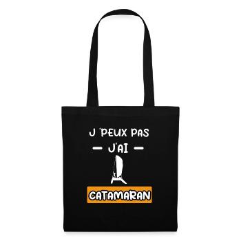 je peux pas j'ai catamaran cadeau catamaran - Sac en tissu - noir - Devant