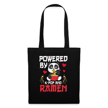 Powered by K-Pop and Ramen Korean - Tote Bag - black - Front