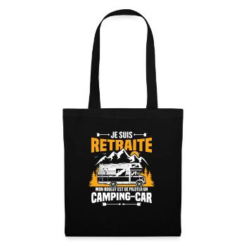 Je suis retraité et piloter un camping-car Cadeau - Sac en tissu - noir - Devant