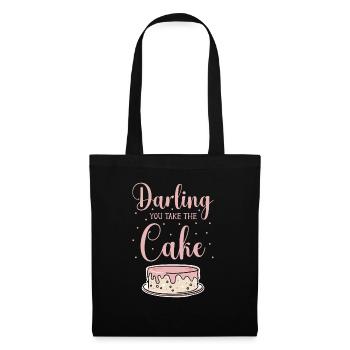 Kuchen Backen Bäcker Konditor - Stoffbeutel - Schwarz - Vorne