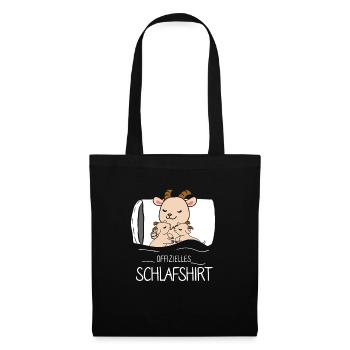 Offizielles Schlafshirt Ziege - Stoffbeutel - Schwarz - Vorne