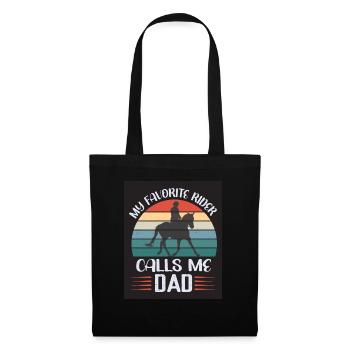 Cavalier Cheval Père Papa Cavalier - Sac en tissu - noir - Devant