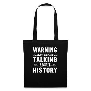 L’avertissement peut commencer à parler de l’histoire - Sac en tissu - noir - Devant