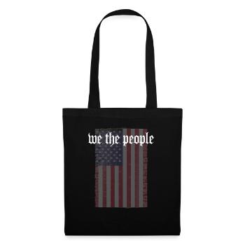 American Flag Patriotic We The People - Tote Bag - black - Front