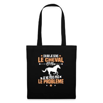 Je sens le cheval et non je ne vois le problème - Sac en tissu - noir - Devant