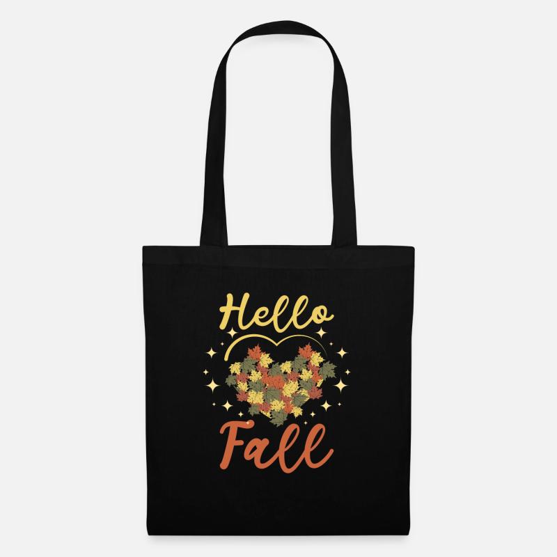 Love autumn hello fall - Stoffbeutel - Schwarz