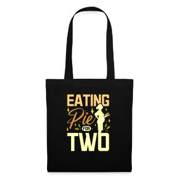 Manger de la tarte pour deux - Sac en tissu - noir - Devant