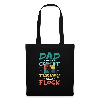 Papa de la dinde la plus cool du troupeau - Sac en tissu - noir - Devant