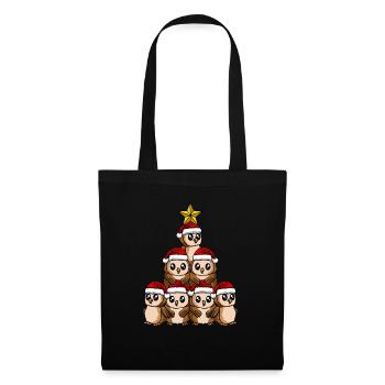 Owl Christmas Tree - Tote Bag - black - Front