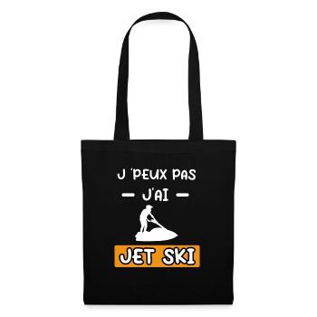 je peux pas j'ai jet ski cadeau jet ski - Sac en tissu - noir - Devant