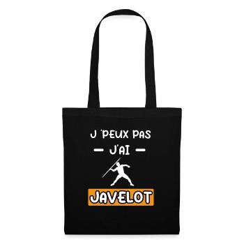 je peux pas j'ai javelot cadeau javelot - Sac en tissu - noir - Devant