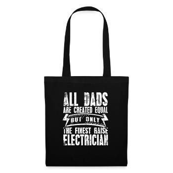 Seulement le meilleur électricien d’élevage drôle DAD - Sac en tissu - noir - Devant