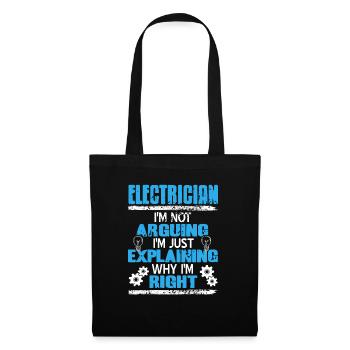 Electrician Not Arguing Just Explaining Funny - Tote Bag - black - Front