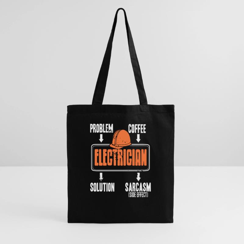 Problem Solution Coffee Sarcasm Funny Electrician Tote Bag