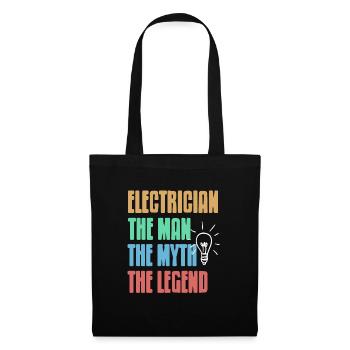 ELECTRICIAN The MAN The Myth The Legend Cool Retro - Tote Bag - black - Front