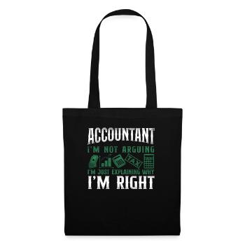 Accountant Bookkeeper Accounting - Tote Bag - black - Front