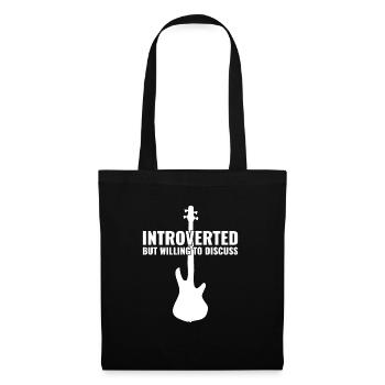 INTROVERTED BUT WILLING DISCUSS bass player - Tote Bag - black - Front